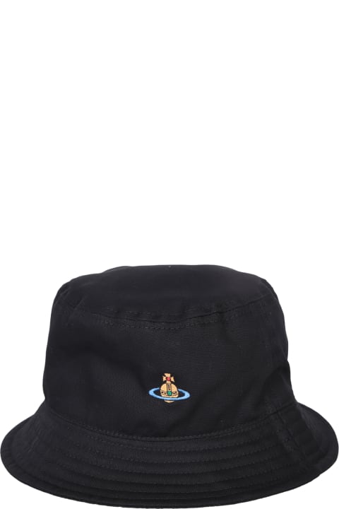 Hats for Women Vivienne Westwood Black Bucket Hat