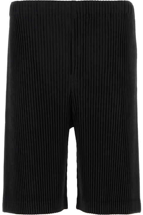 Homme Plissé Issey Miyake for Men Homme Plissé Issey Miyake Black Polyester Bermuda Shorts