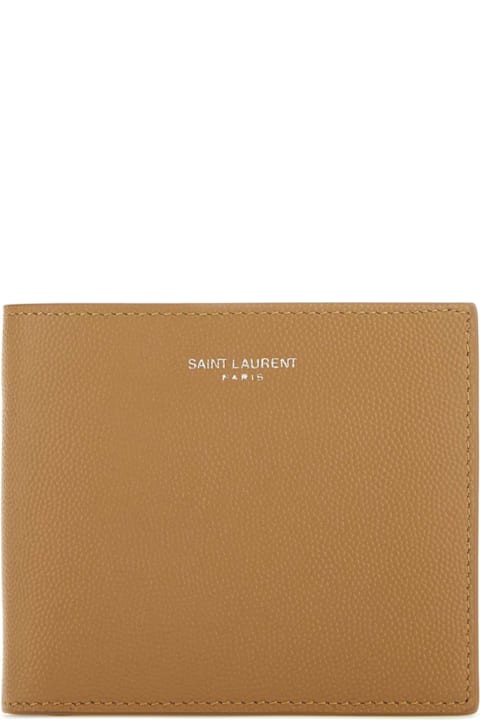 メンズ Saint Laurentのアクセサリー Saint Laurent Biscuit Leather Wallet