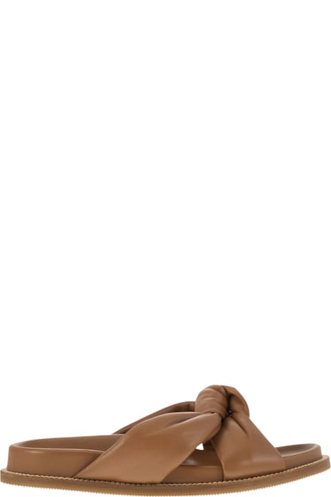 Fabiana Filippi Shoes for Women Fabiana Filippi Leather Slipper With Fussbett And Knot