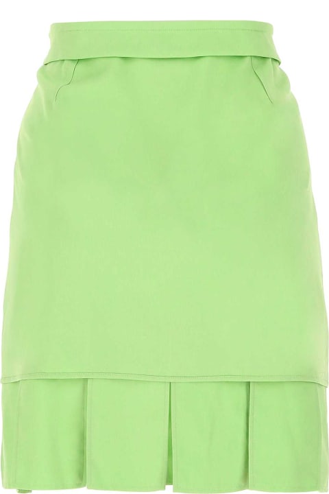 ウィメンズ Bottega Venetaのスカート Bottega Veneta Pastel Green Stretch Viscose Miniskirt