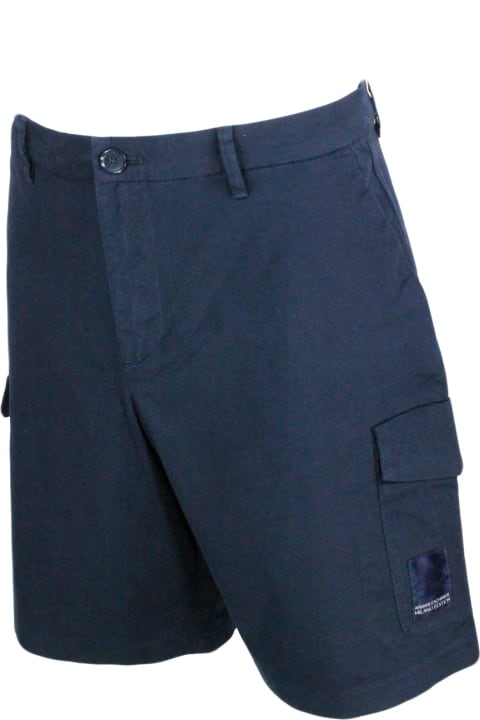 Armani Collezioni for Kids Armani Collezioni Stretch Cotton Bermuda Shorts, Cargo Model With Large Pockets On The Leg And Zip And Button Closure