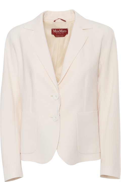 Coats & Jackets for Women Max Mara Studio Single-breasted Long-sleeved Jacket