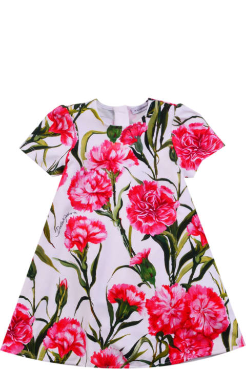 Midi Dress With Carnations Print