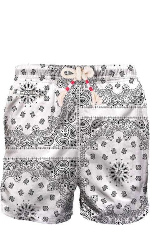 Homeware MC2 Saint Barth Man Swim Shorts With White Bandanna Print