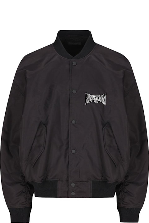 Balenciaga Coats & Jackets for Men Balenciaga 'varsity Balenciaga Boxing' Bomber Jacket