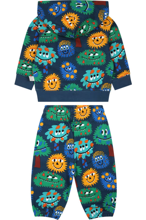 Bottoms for Baby Boys Stella McCartney Kids Multicolor Set For Baby Boy With All-over Print