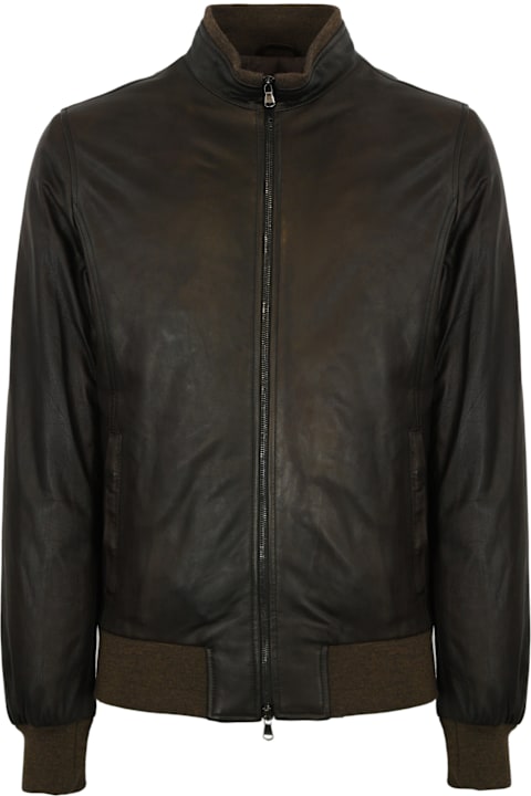 Barba Napoli Clothing for Men Barba Napoli Fox Leather Jacket