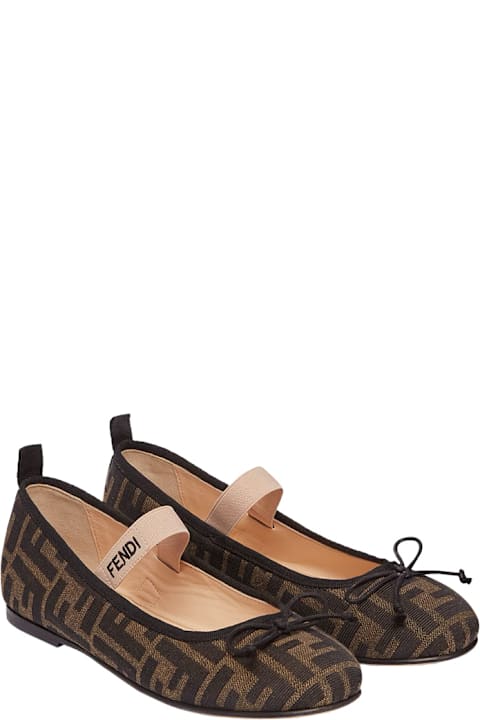 ガールズ Fendiのシューズ Fendi Ff Jacquard Ballerinas