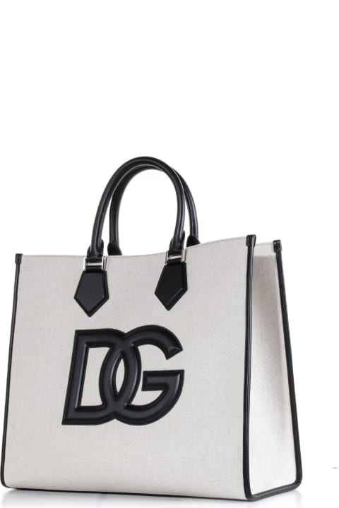 Totes for Men Dolce & Gabbana Canvas Shopping Bag
