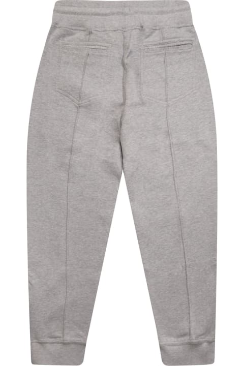 Brunello Cucinelli for Kids Brunello Cucinelli Techno Cotton Fleece Trousers With Crete And Bottom Zip