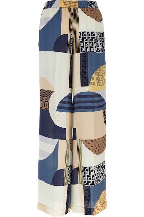 Fendi for Women Fendi Patchwork Silk Pants