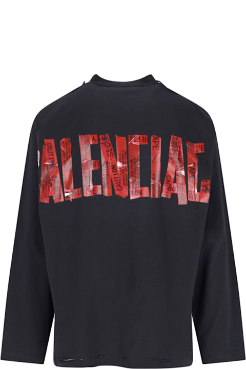 Balenciaga Topwear for Women Balenciaga 'security Tape' T-shirt