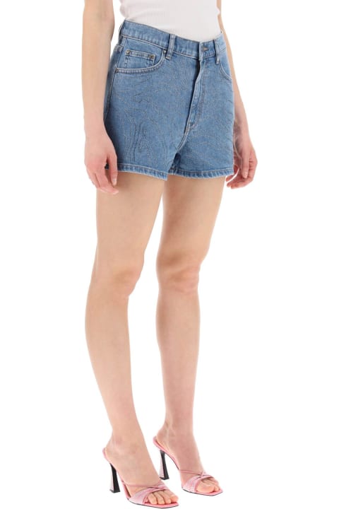 Rotate by Birger Christensen Pants & Shorts for Women Rotate by Birger Christensen Denim Shorts With Rhinestone