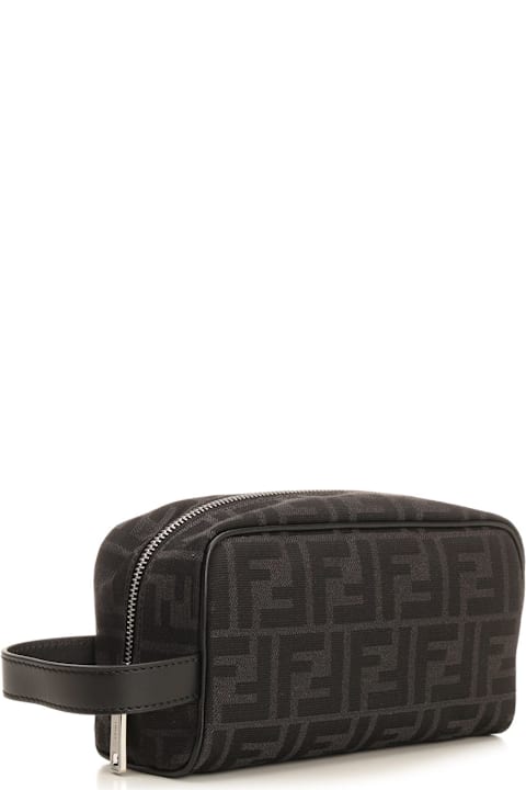 Fendi Bags for Men Fendi Beauty Case In Ff Jacquard Fabric