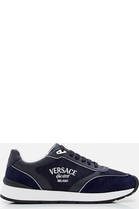 Shoes for Men Versace Calf Leather Sneakers