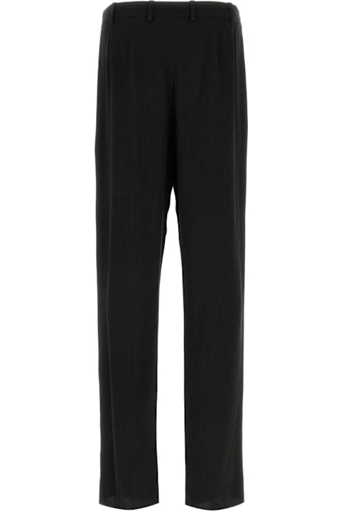 Homeware Saint Laurent Black Crepe Wide-leg Pant