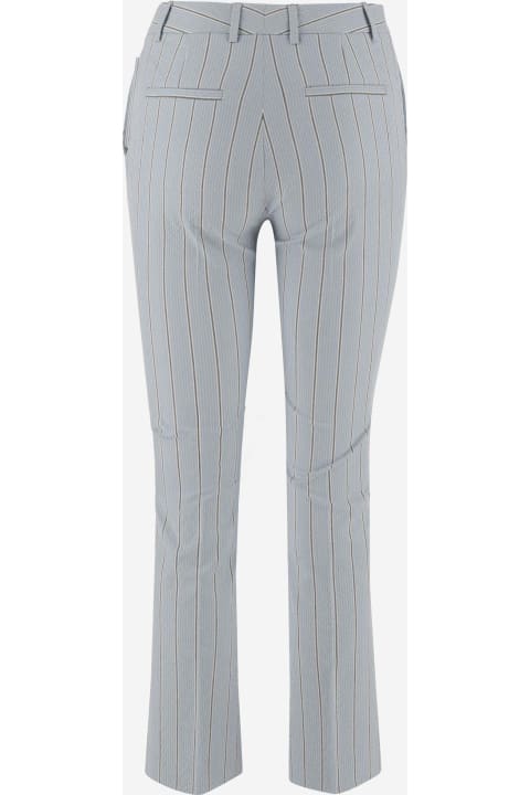 QL2 Pants & Shorts for Women QL2 Cotton Blend Pants With Striped Pattern