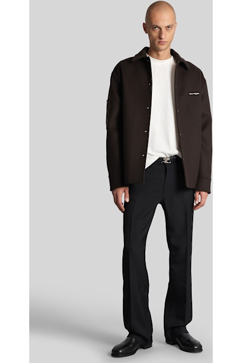 Courrèges for Kids Courrèges Casual Jacket In Brown Wool