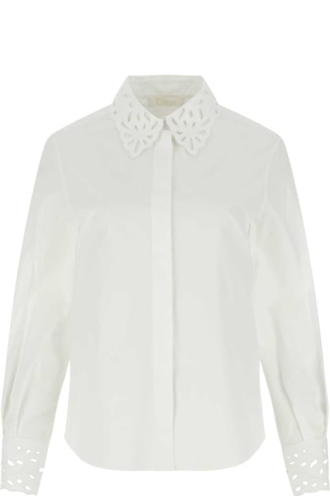 Chloé for Women Chloé White Cotton Shirt