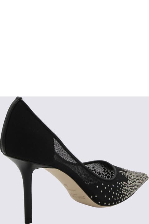 Jimmy Choo Shoes for Women Jimmy Choo Black And Crystal Love Pumps