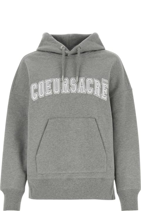 Fleeces & Tracksuits Sale for Women Ami Alexandre Mattiussi Melange Grey Stretch Cotton Sweatshirt