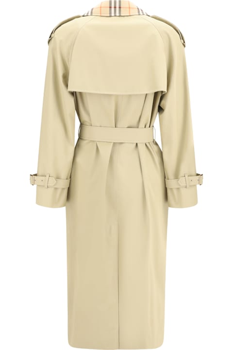 Burberry for Women Burberry Castleford Trench Coat With Archive Check Collar