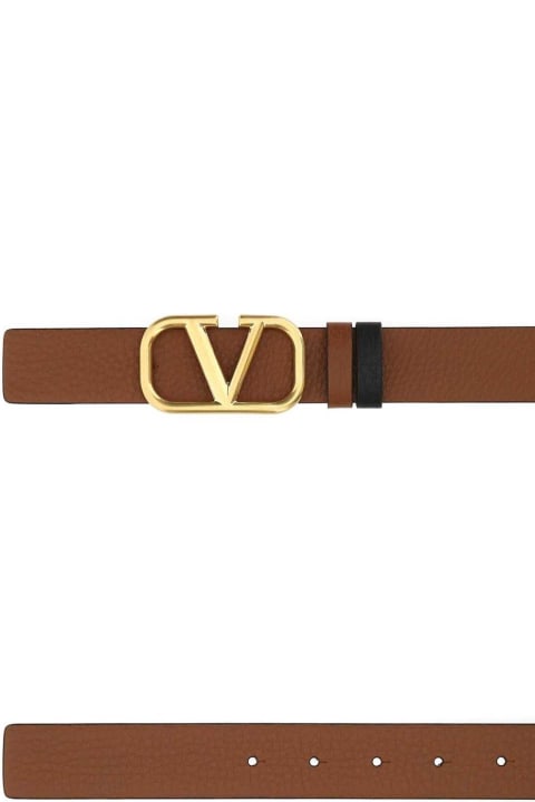 Belts for Men Valentino Garavani Vlogo Buckle Belt