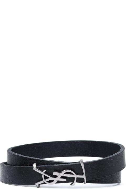 Black Leather Opyum Bracelet