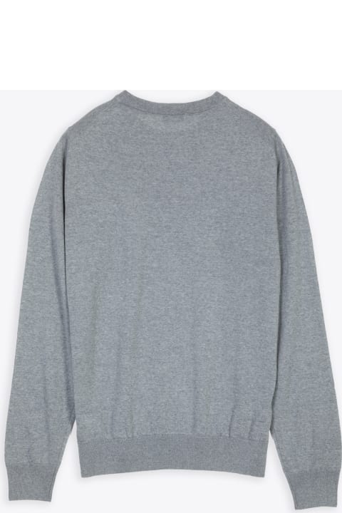 Piacenza Cashmere Clothing for Men Piacenza Cashmere Girocollo Light Grey Extra-fine Wool Sweater