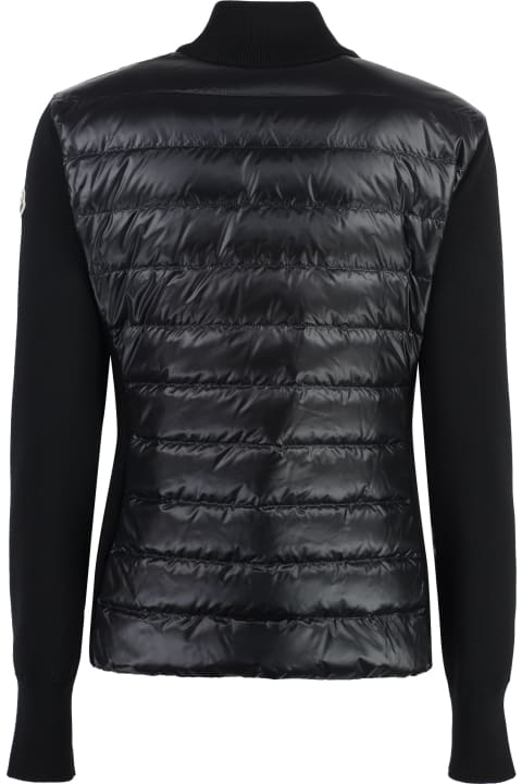 Clothing for Women Moncler Cardigan With Nylon Panels