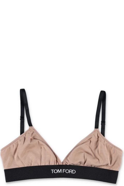 Underwear & Nightwear for Women Tom Ford Triangle Bra With Logo Underband In Jersey
