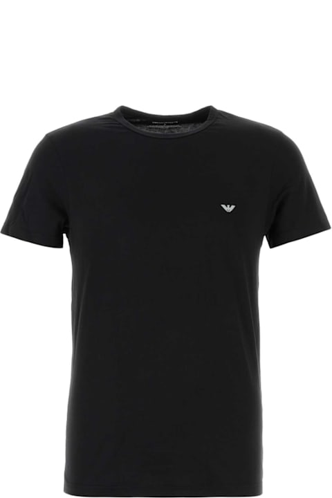 Emporio Armani Underwear for Women Emporio Armani Black Stretch Cotton T-shirt Set