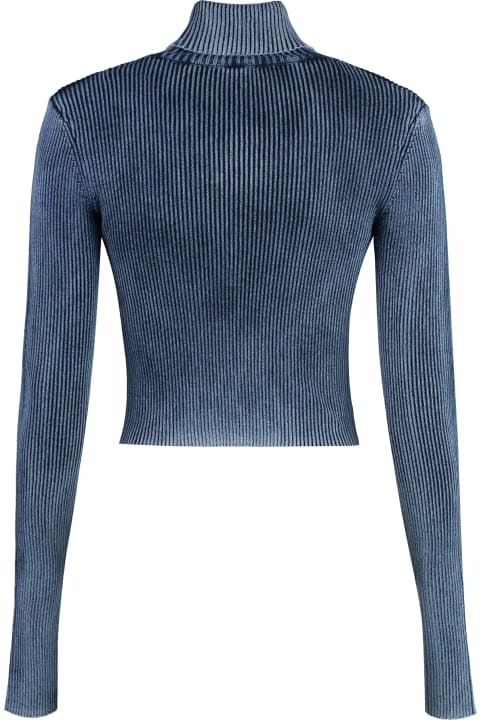 Diesel Sweaters for Women Diesel M-anchor-a Long Sleeve Crop Top