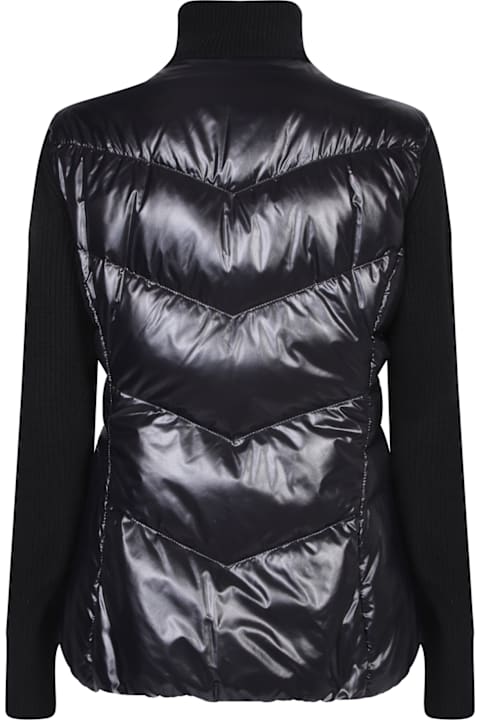 Moncler Sweaters for Women Moncler Neopr Black Padded Cardigan