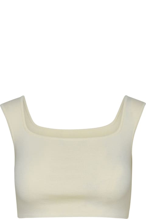 SportMax for Women SportMax White Fulmine Crop Top