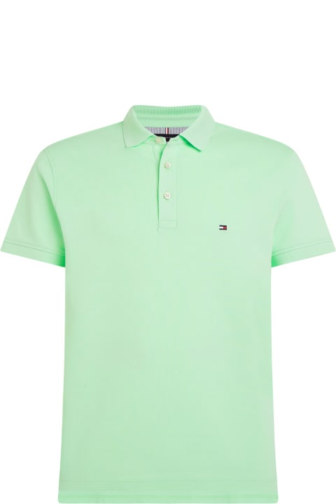 Tommy Hilfiger Topwear for Men Tommy Hilfiger Mint Short-sleeved Polo Shirt With Logo