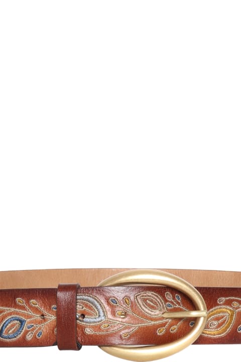 Orciani for Women Orciani Leather Belt With Embroidery