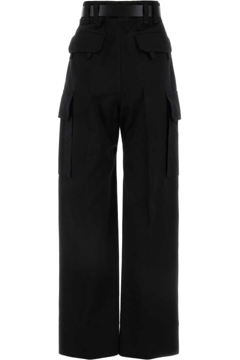 Saint Laurent Pants & Shorts for Women Saint Laurent Black Cotton Pant