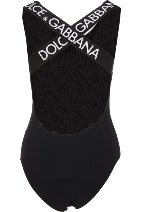 Swimwear for Women Dolce & Gabbana Logo One Piece Swimwear