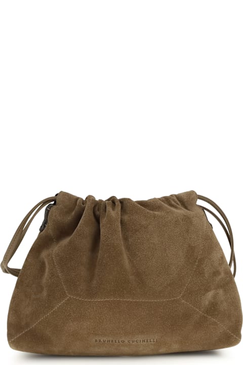 Homeware Brunello Cucinelli Suede Pouch Bag
