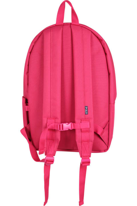 Fuchsia Backpack For Girl With Iconic Pony Logo