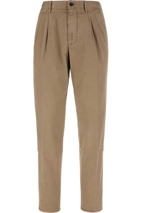 Incotex Clothing for Men Incotex Cappuccino Stretch Cotton Pants