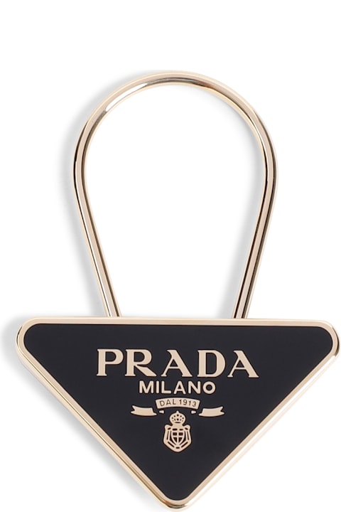 Prada Keyrings for Women Prada Steel Keyring