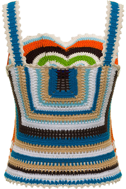 Andersson Bell Woman's Love Riri  Crochet Cotton Multicolor Tank Top