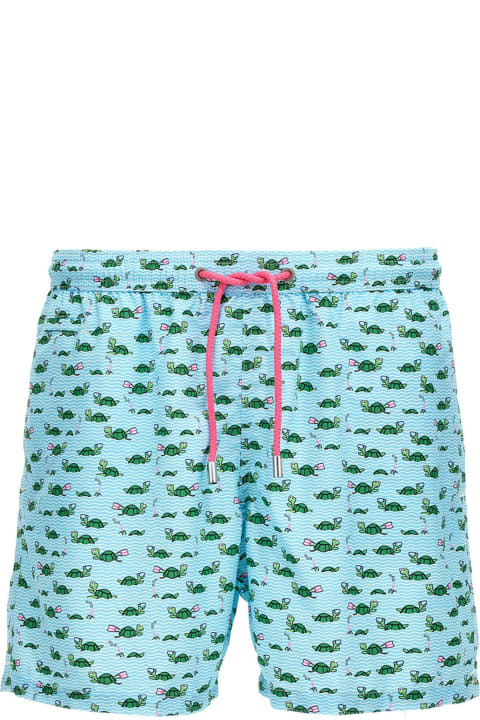 Swimwear for Men MC2 Saint Barth Swimmer Turtles Swim Shorts