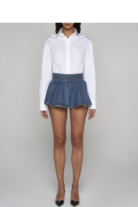 Alaia Underwear & Nightwear for Women Alaia Cotton Shirt Bodysuit