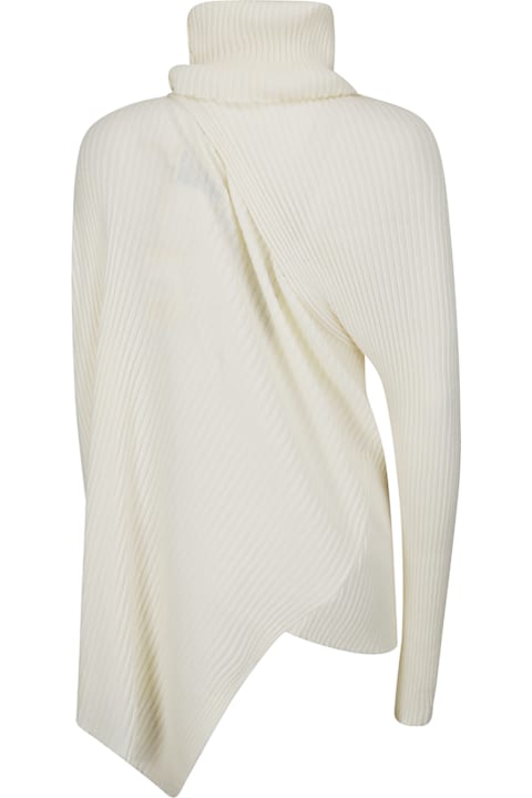 Marques'Almeida Clothing for Women Marques'Almeida Merino Wool Knitted Draped Jumper With Turtleneck