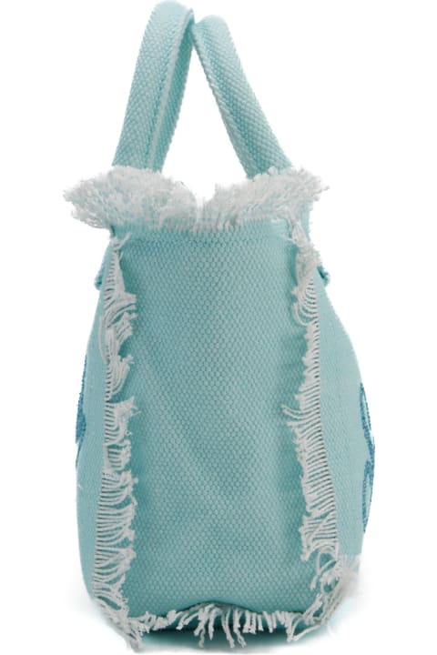 Bags for Women MC2 Saint Barth Vanity Mini Strass Light Blue Bag