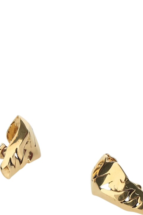 ウィメンズ新着アイテム Alexander McQueen Gold Metal Earrings